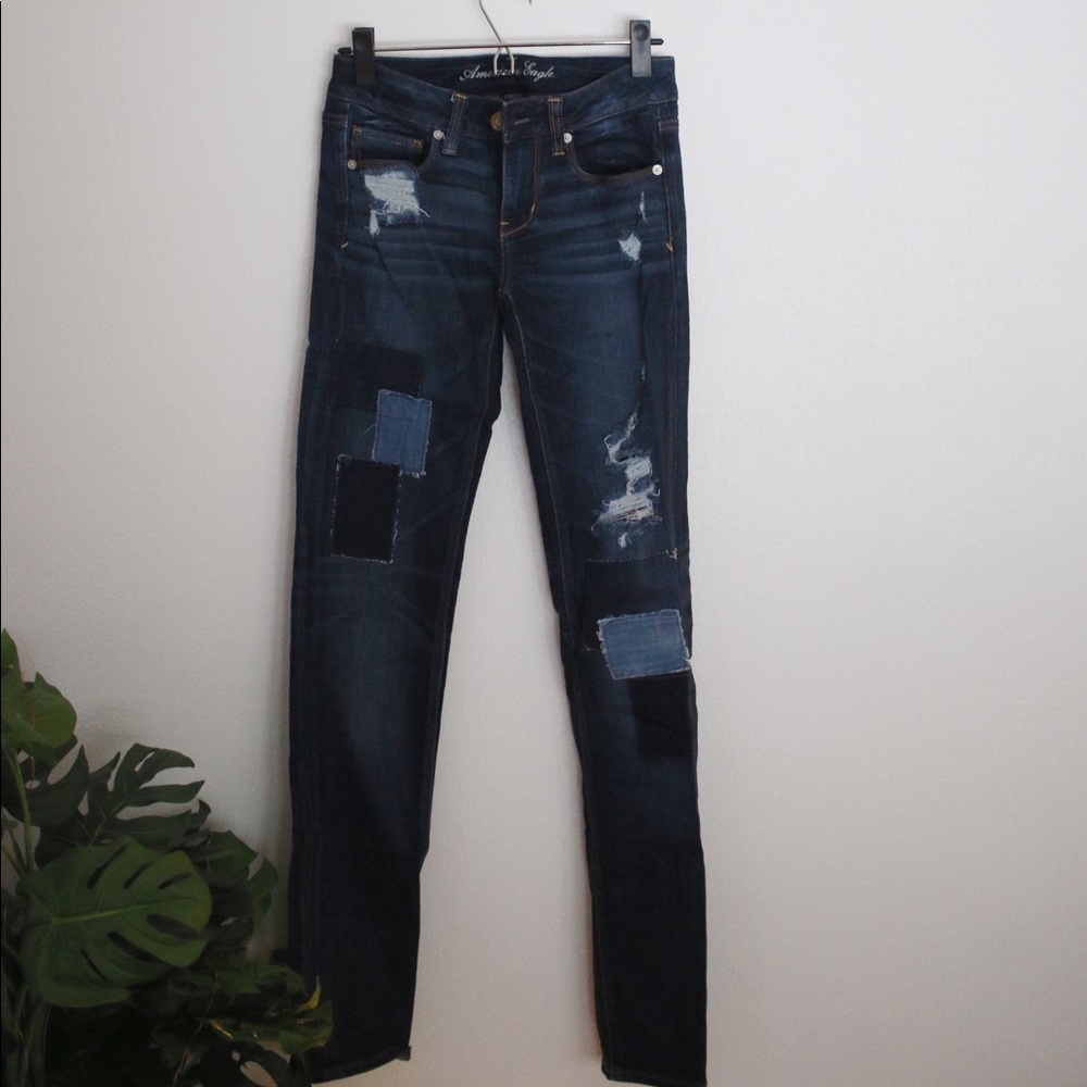 American Eagle Patchwork Jeans - image 1